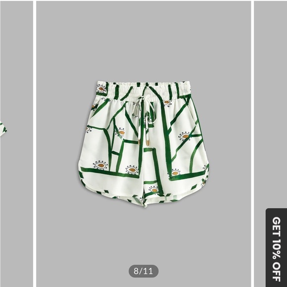 Commense Print Drawstring Short Set - Picture 5 of 10